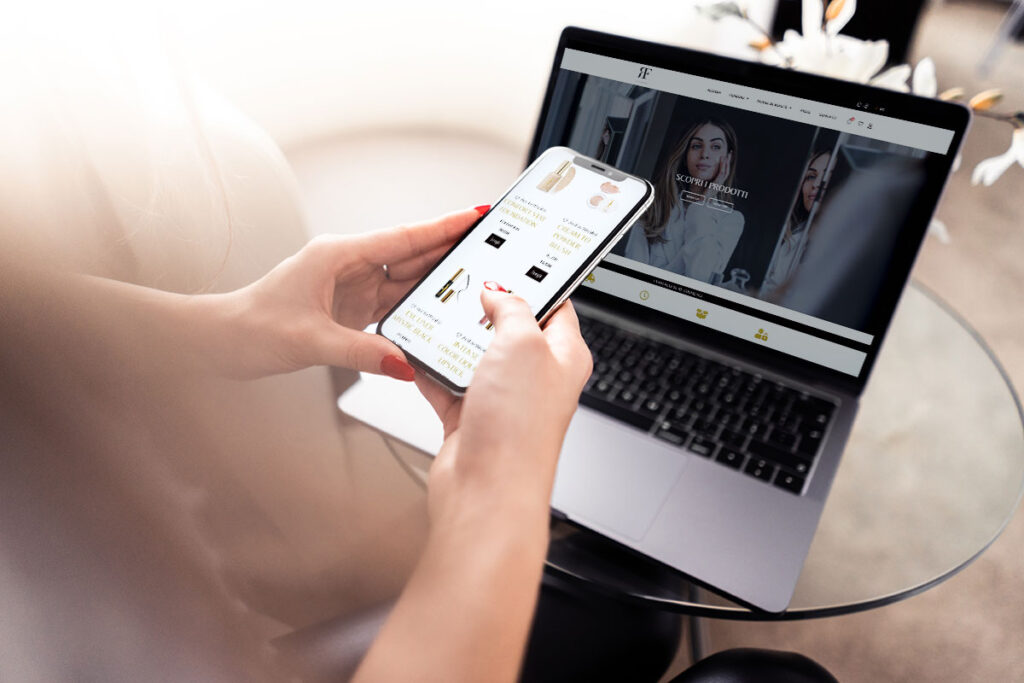 RF Cosmetici: restyling sito web e valorizzazione dei servizi di ricerca e sviluppo 2 RF cosmetici sito web e-commerce