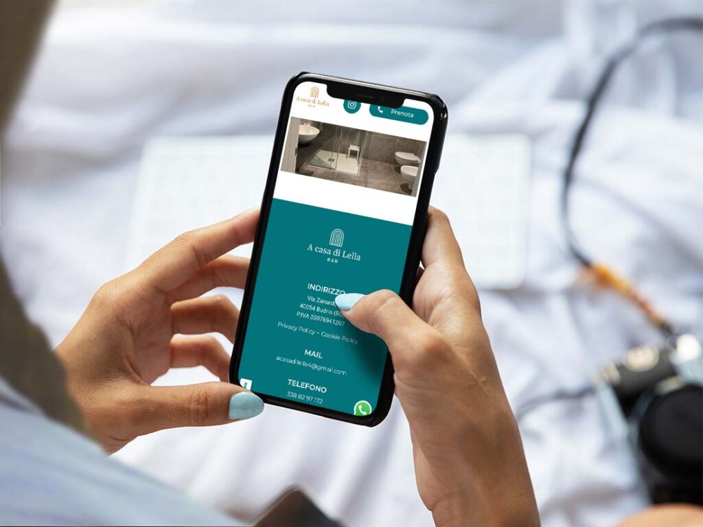 A casa di Lella: sito web per il nuovo bed & breakfast nella campagna bolognese 2 Design responsive per il sito A casa di Lella