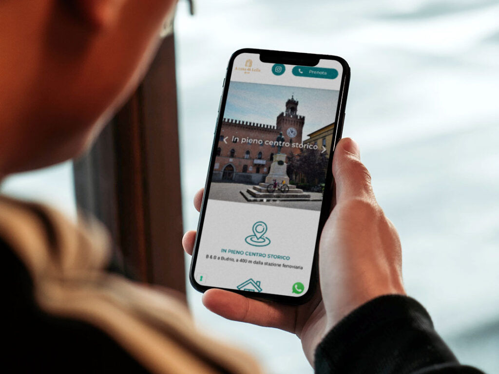 A casa di Lella: sito web per il nuovo bed & breakfast nella campagna bolognese 3 mockup sito a casa di lella responsive 2