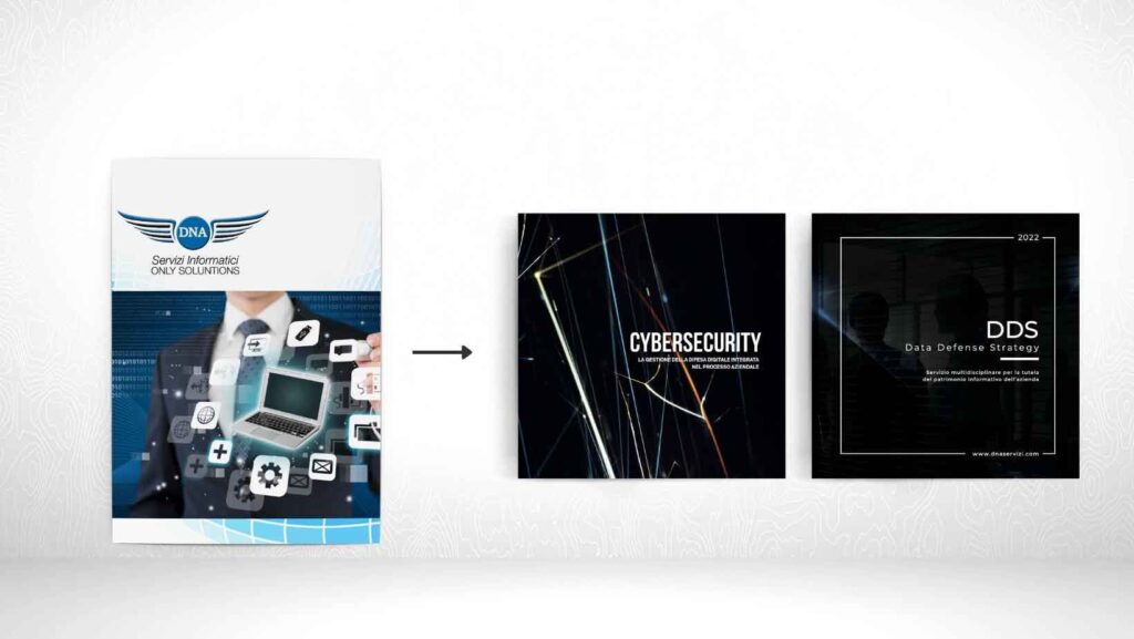 DNA Servizi Informatici: immagine coordinata e video 2 Restyling e Rebranding di DNA Cyber & Business Evolution